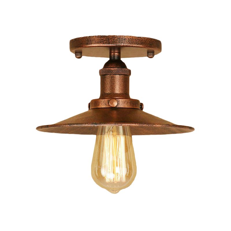 Loft soucoupe Semi-encastré, éclairage de plafond métallique à 1 ampoule, noir/blanc, pour cuisine