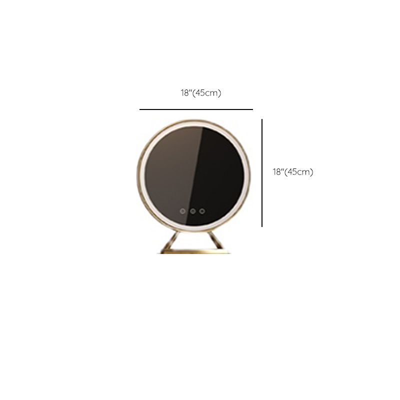 Glam Slate Mirrored Makeup Vanity Set in Gray with 5 Drawers