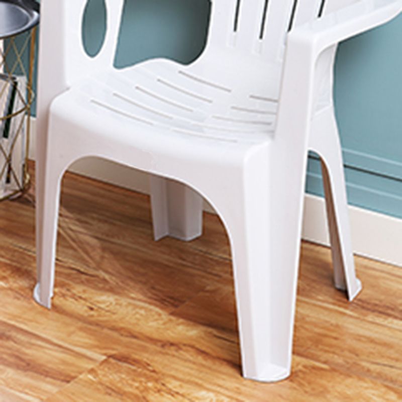 Fauteuils de salle à manger en plastique modernes, fauteuils de salle à manger à dossier empilable d'intérieur à lattes