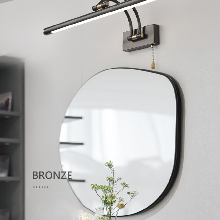 Lampe murale à LED créative moderne Copper linéaire Lumière murale extensible avec une teinte acrylique