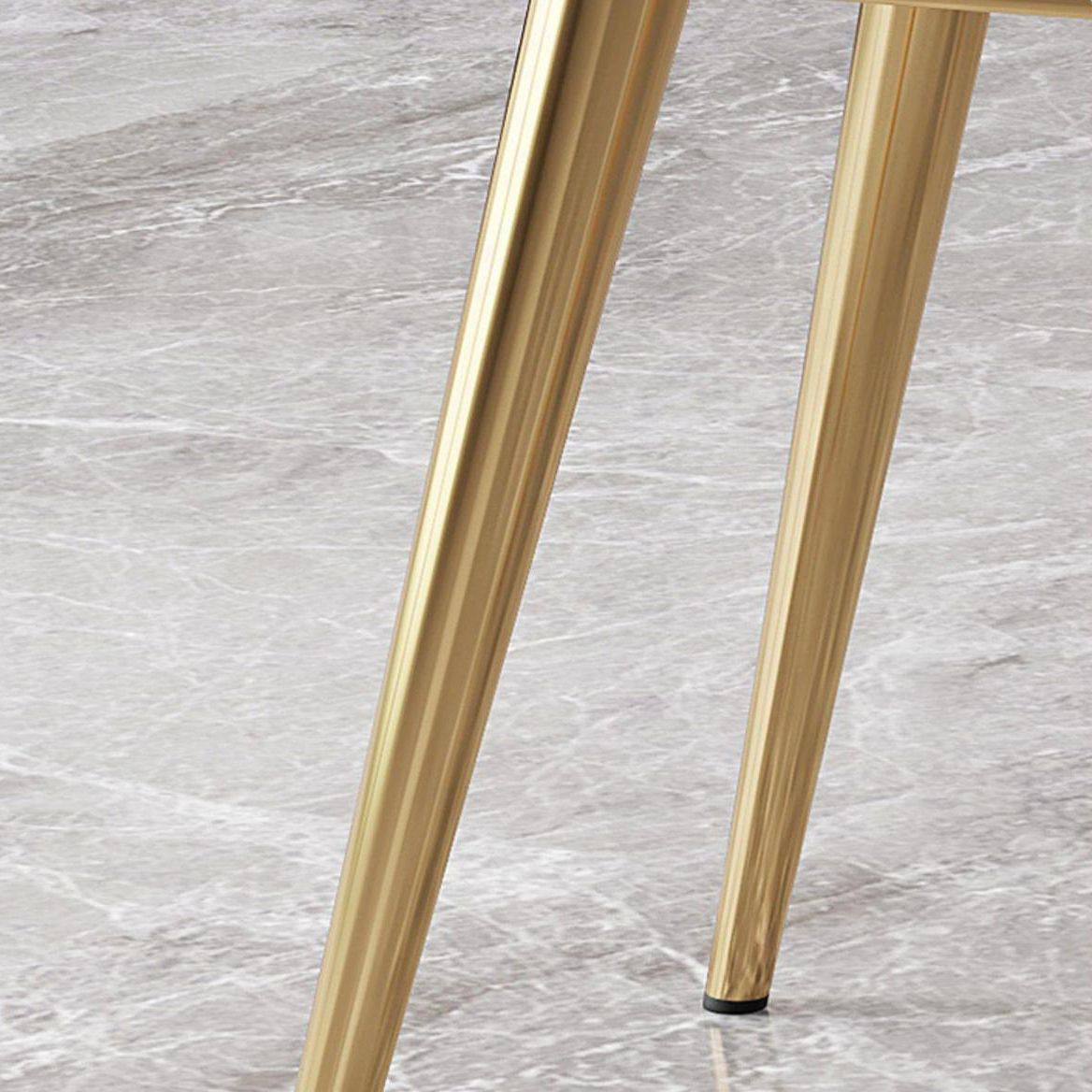 Kitchen Dining Chairs Faux Leather Side Chairs with Gold Metal Legs