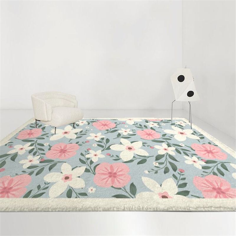 Moderne woonkamer tapijtbloempatroon Polyester Gebied Rug Easy Care Rug voor woningdecoratie