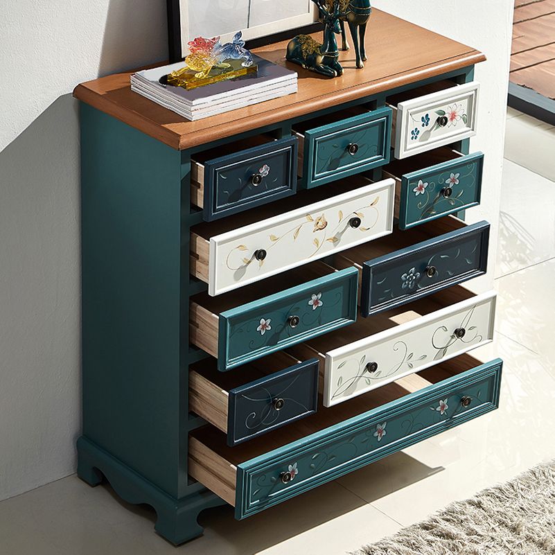 Traditional Storage Chest Dresser Wooden Storage Chest with Drawers for Bedroom