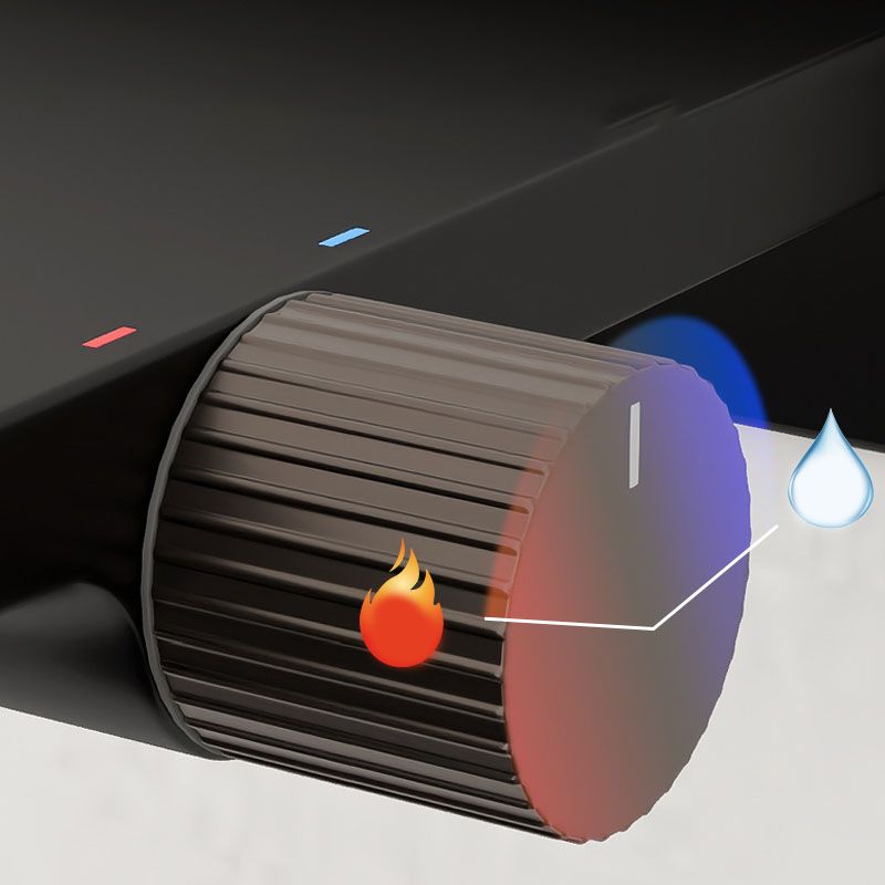 Modern Bathtub Faucet Wall-mounted Brass Rotary Handle Faucet