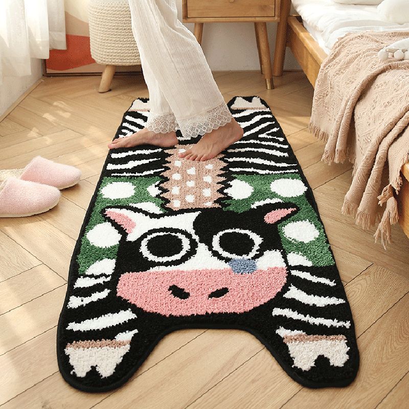 Novelty Multicolor Trendy Area Carpet Polyester Animals Print Indoor Rug Anti-Slip Backing Carpet for Living Room