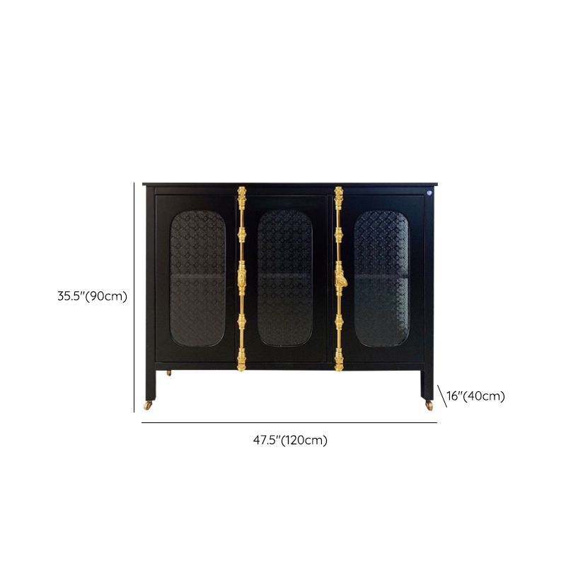 Contemporary Display Stand Metal Glass Doors Curio Cabinet with Doors