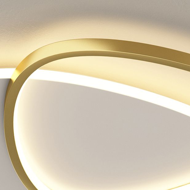 Plafonnier oblong en acrylique à montage encastré à LED en plumes à la mode moderne pour le salon