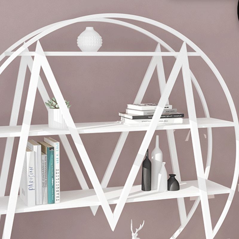 Glam 4 Shelves Bookcase Etagere Metal Open Back Bookshelf with Shelves