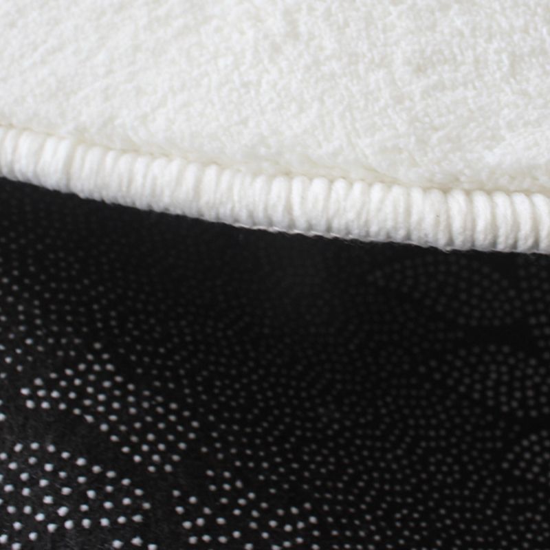 White Tone Minimalist Area Rug Polyester Stripe Carpet Non-Slip Backing Rug for Home Decoration