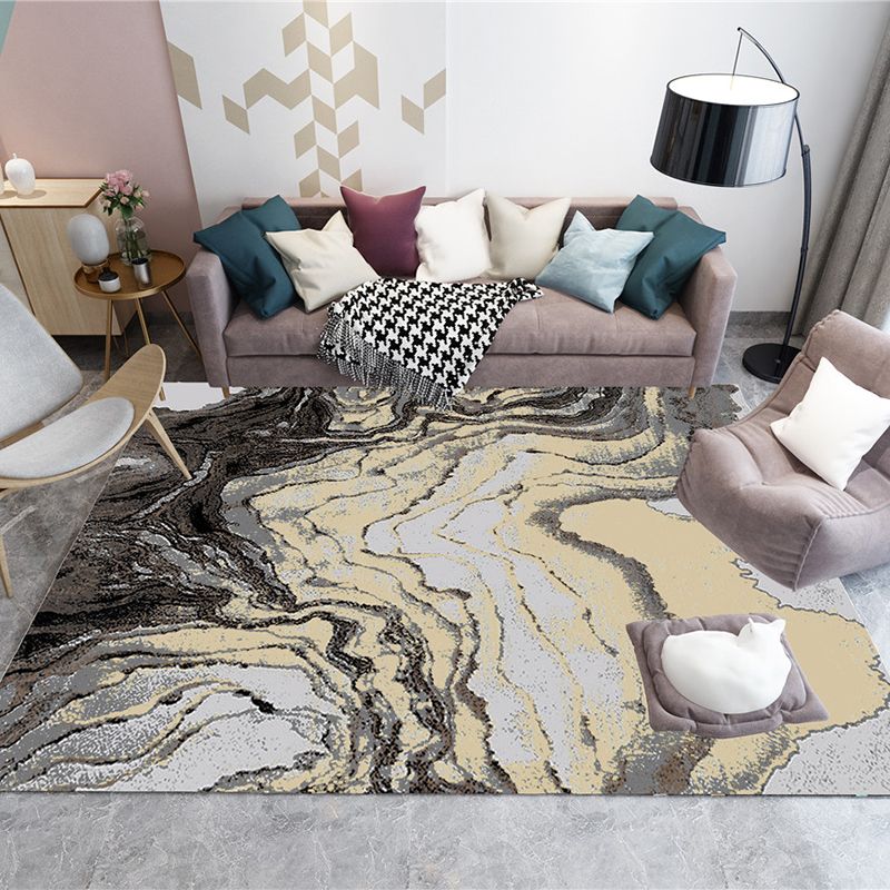 Kleur gemengd woondecoratietapijt Causale kleur bloeiend vloerkleed Polyester met vlekbestendig vloerkleed