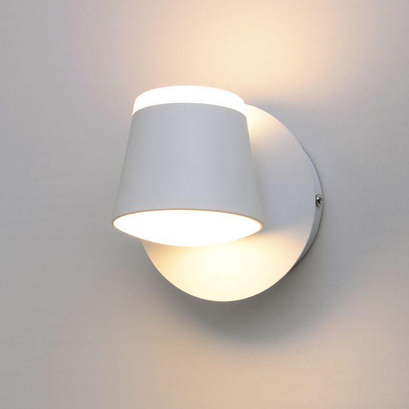 Modern Simplicity LED Wall Lamp Geometric Rotatable Wall Light with Acrylic Shade