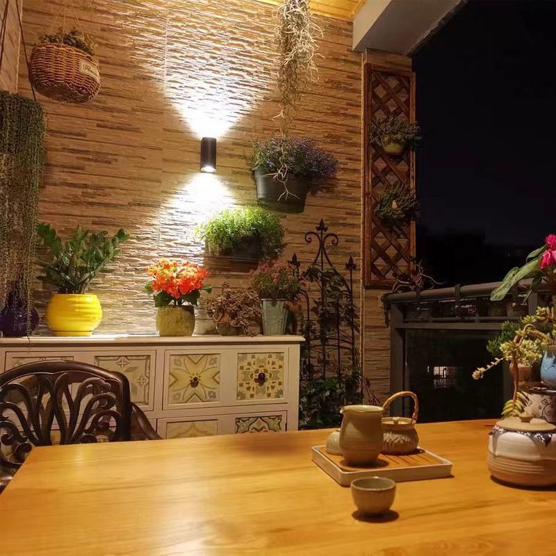 1 Licht halb geometrische Wandleuchte moderne einfache Metallwandbeleuchtung in Schwarz