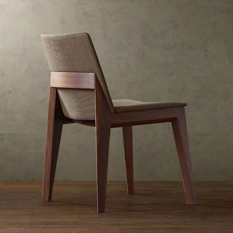 Sillas de comedor estilo moderno Sillas auxiliares sin brazos con patas de madera