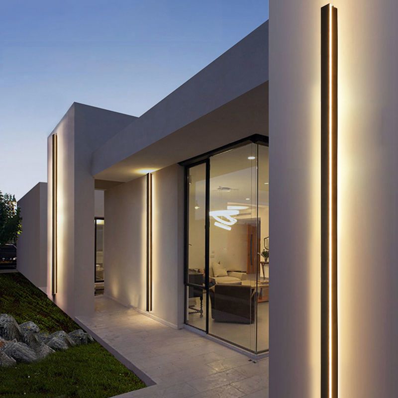 1 Light Linear Wall Lamp Simplicity Metal Wall Mounted Light Fixture