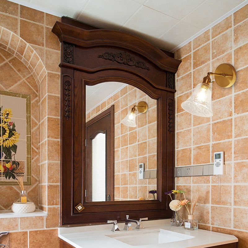 1 Imparmatura della camera da letto in ottone rustico con fiore rustico con fiore con fiore
