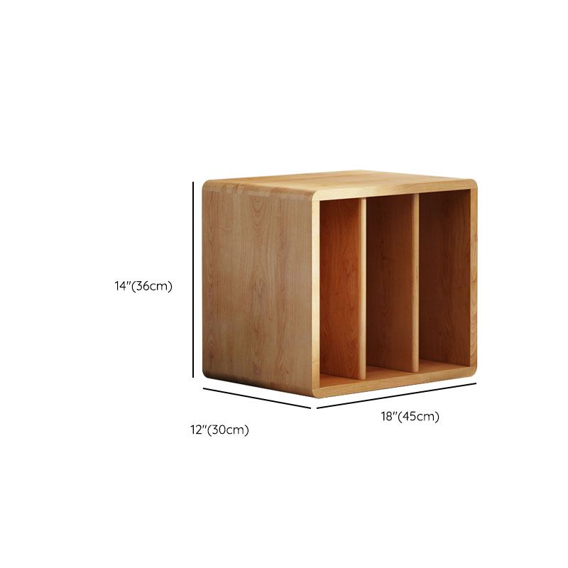 Open Back Cube Bookshelf Wood Contemporary Bookcase for Home