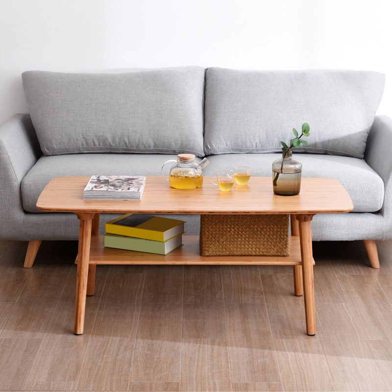 Scandinavian Style Coffee Cocktail Table Solid Wood 4 Legs Coffee Table