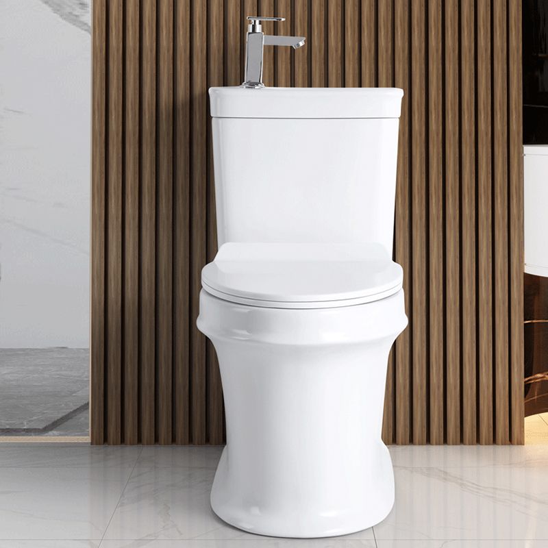 Contemporary Ceramic Toilet Bowl One Piece Skirted Urine Toilet with Seat