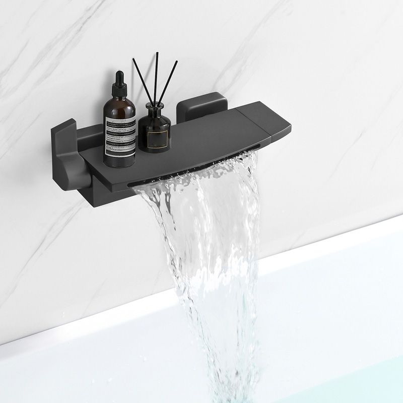 Modern Bathroom Faucet Two Handle Copper Wall Mounted Bathroom Faucet