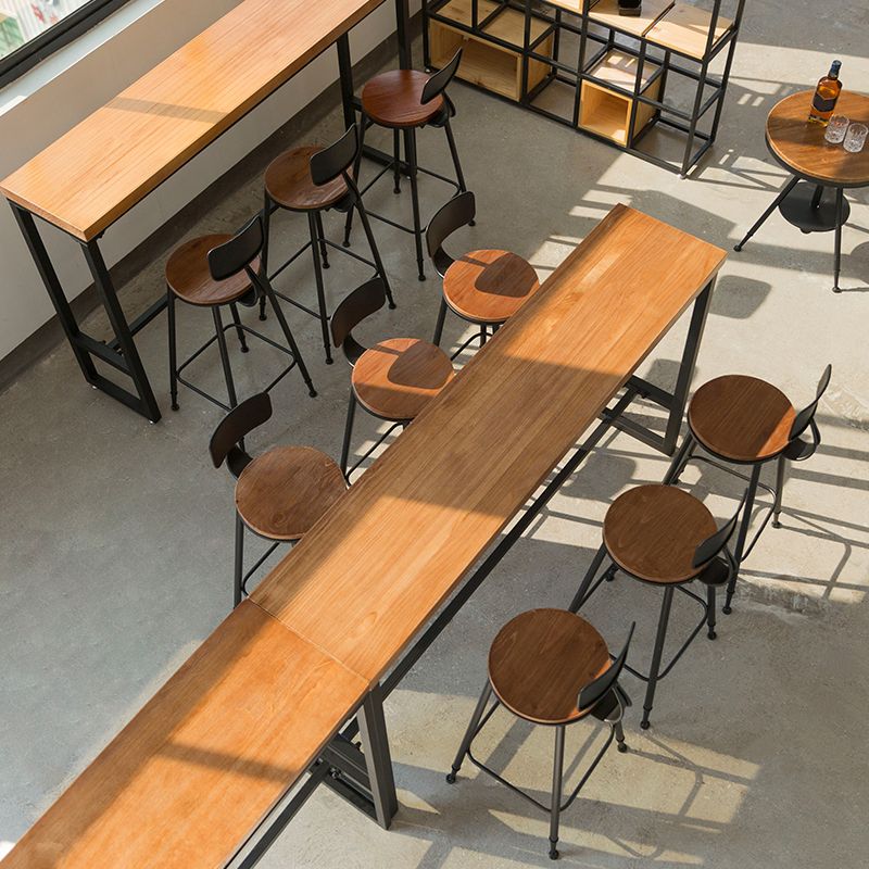 Metal Dining Stools Contemporary Armless Bar Stools with Footrest