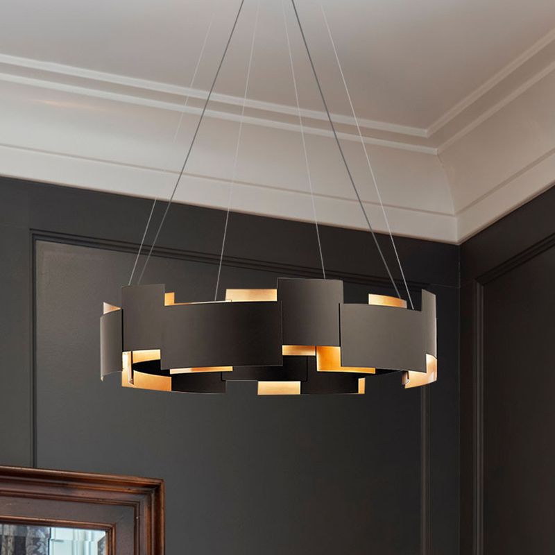 Lampada il lampada il lampada il lampadario semplicistico kit di luce appendiali con tonalità metallica