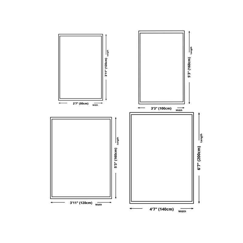 European Area Rug Medallion Print Carpet Polyester Stain Resistant Rug for Home Decor