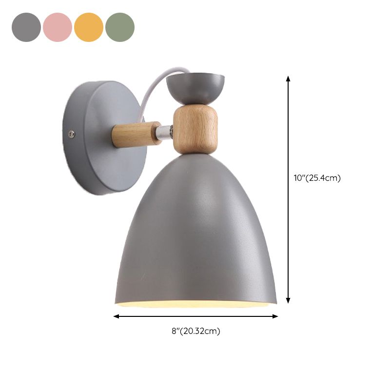 Contemporary Wall Light Wooden Macaroon Wall Light Sconce for Living Room