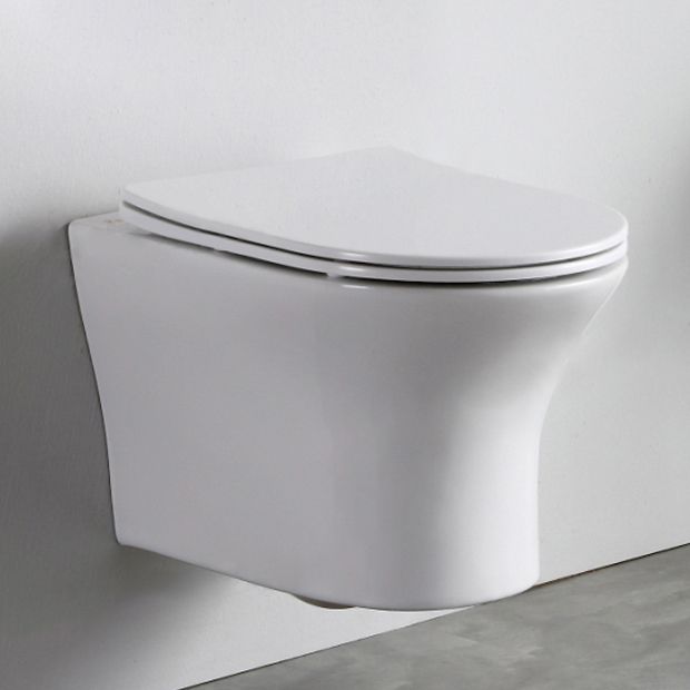 Contemporary All-In-One Flush Toilet Wall Mount Porcelain Urine Toilet