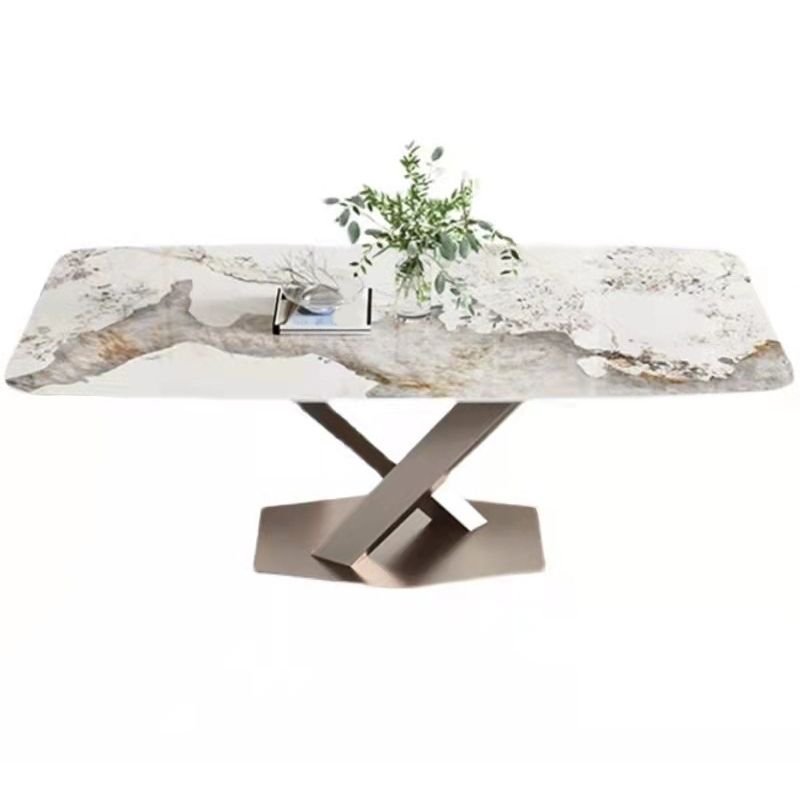 Glam Dinette Set for Dining Room 1/2/5/7 Pcs Glossy White Dining Table Set