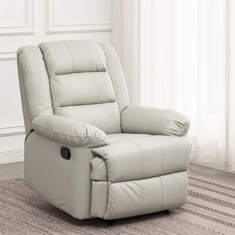 Faux Leather Swivel Base Recliner Chair Modern 36.2" W Recliners with Massage