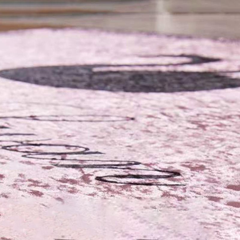 Dark Green Modern Rug Poleyester Pattern Rug Washable Rug for Living Room