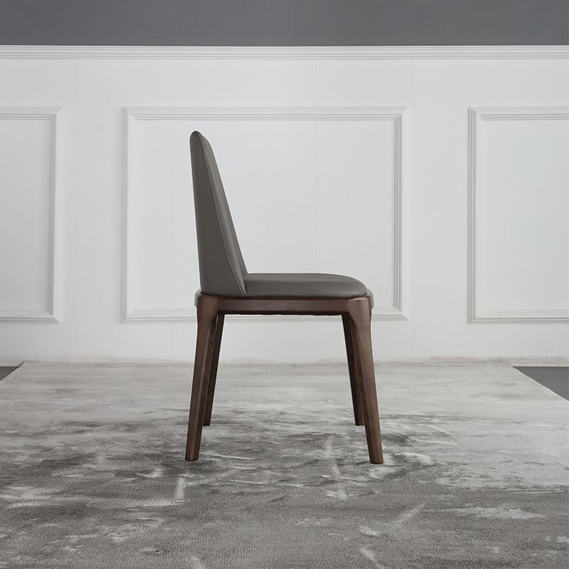 Solid Wood Industrial Dining Room Chair Matte Finish Parsons Dining Chair