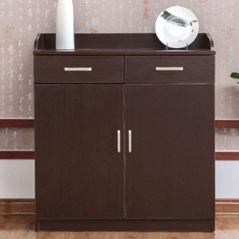 35.4" Tall 2 - Door and 2 - Drawer Accent Cabinet Faux Wood Storage Cabinet