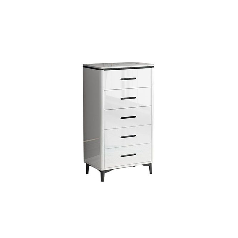 Contemporary Marble Lingerie Chest Vertical Storage Chest for Bedroom