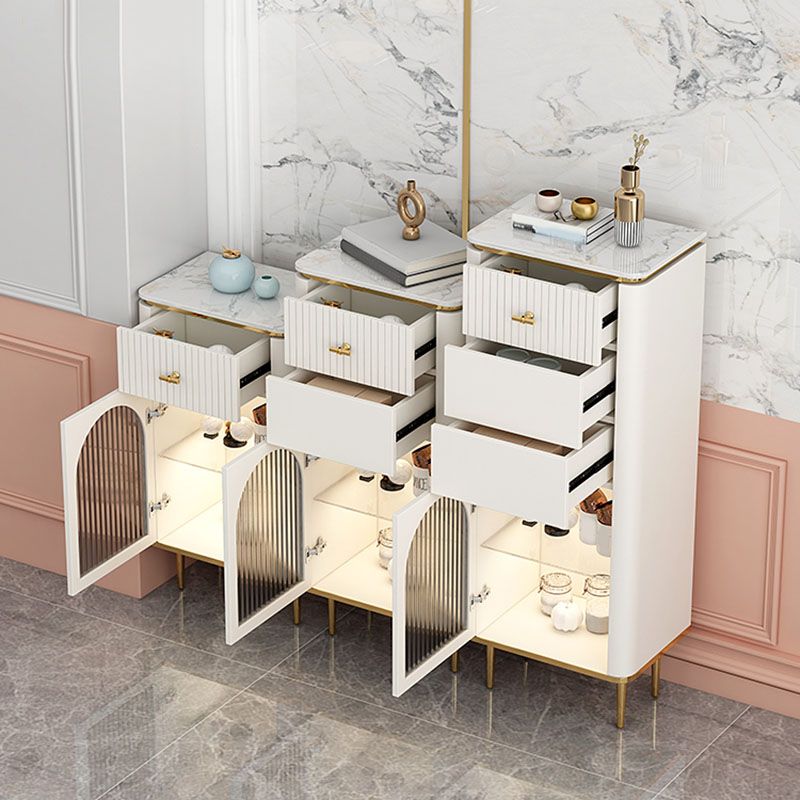 Contemporary Storage Chest Dresser Stone Top Storage Chest 11.81-inch W