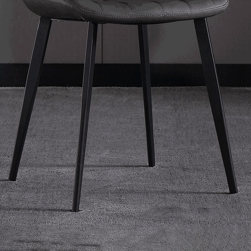 Industrial Dining Side Chair Wingback PU Leather Dining Chair