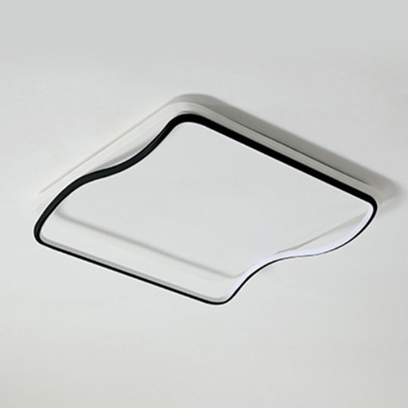 Geometric Flush Light Modern Metal 1 Light Flush Mount Light Fixture