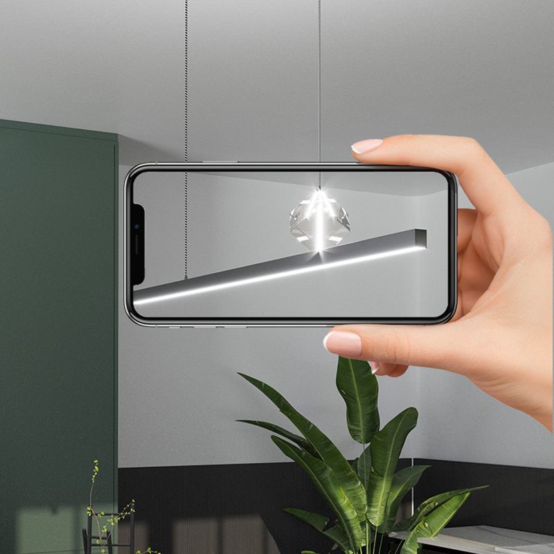 1 Light Linear Island Lighting Fixtures Contemporary Metal Island Pendants for Dining Room