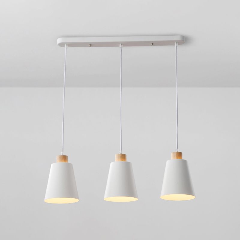 Multi Light Barrel suspendu pendant moderne Metal Metal Sanging Lighting pour le salon