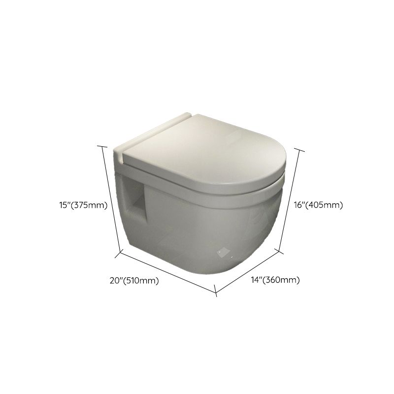 Wall Mount Porcelain Flush Toilet One-Piece Toilet Modern Toilet Bowl