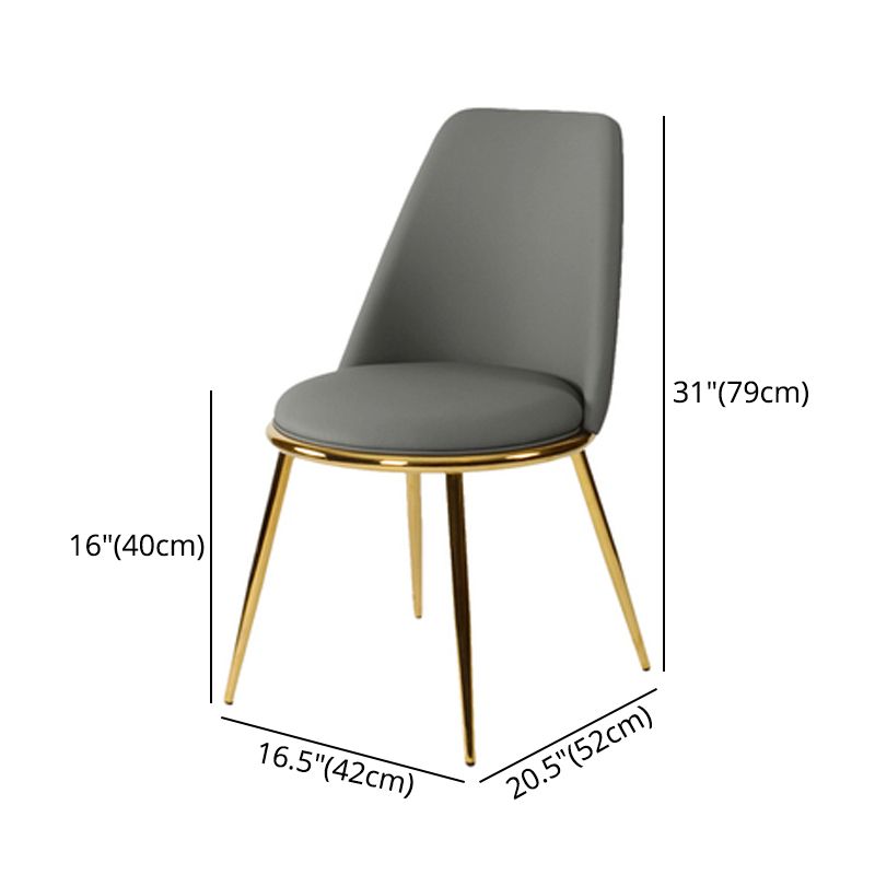 Metal Scandinavian Restaurant Side Chair Parsons Matte Finish Dining Chair