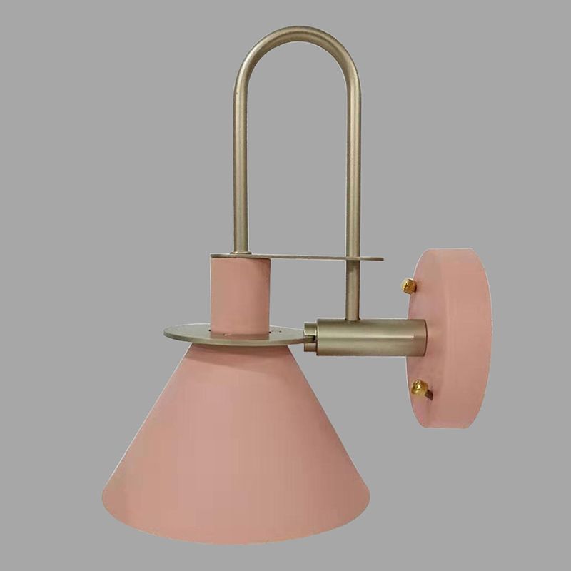 1 Light Metal Wall Mounted Light Fixture Modern Dual Cone Wall Sconce Lighting for Dining Room