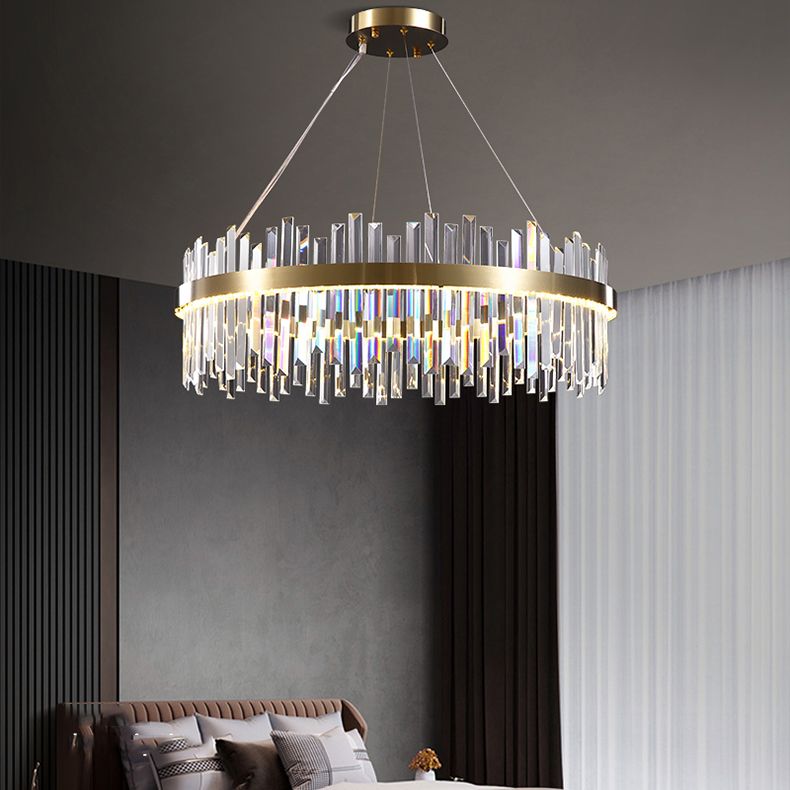 Lampadario geometrico a sospensione a sospensione lampadari di cristallo moderni per sala da pranzo