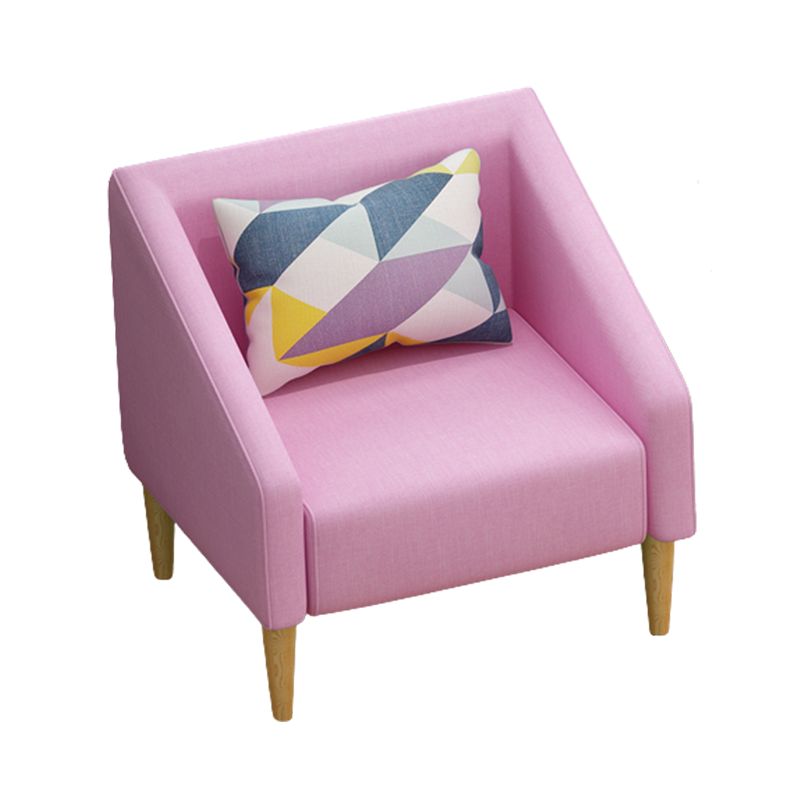 Arms Included Barrel Chair Pillow Back Accent Chair, 23.62" W √ó 23.62" L √ó 30.71" H