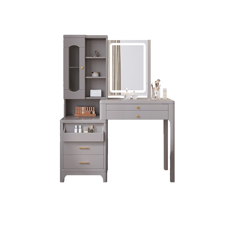 Glam Vanity Dressing Table Set Wooden Makeup Vanity Set for Bedroom