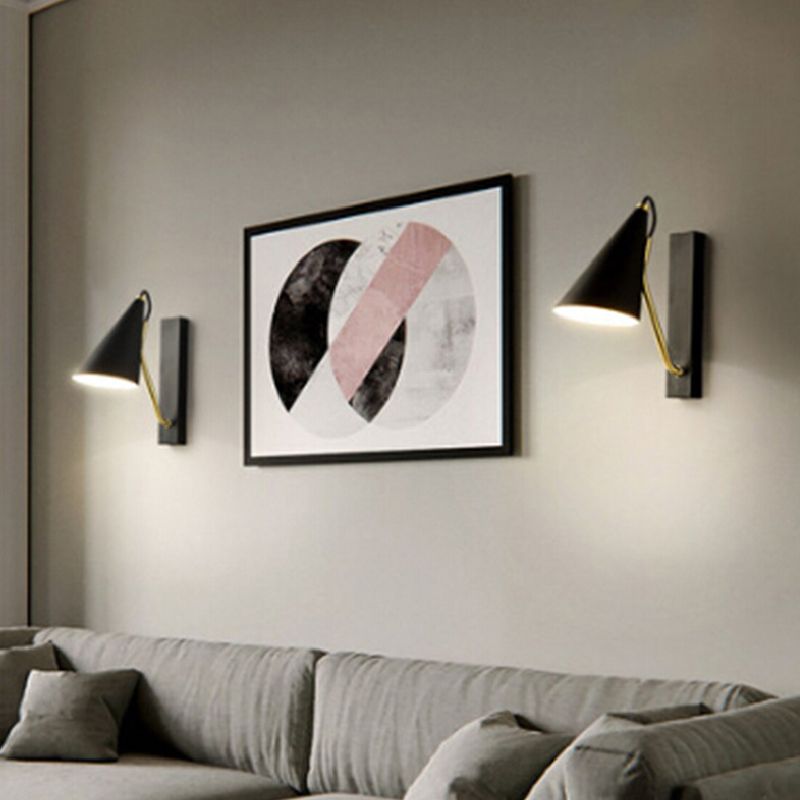 Metal Geometric Shape Wall Light Industrial Style 1 Light Wall Light Sconce