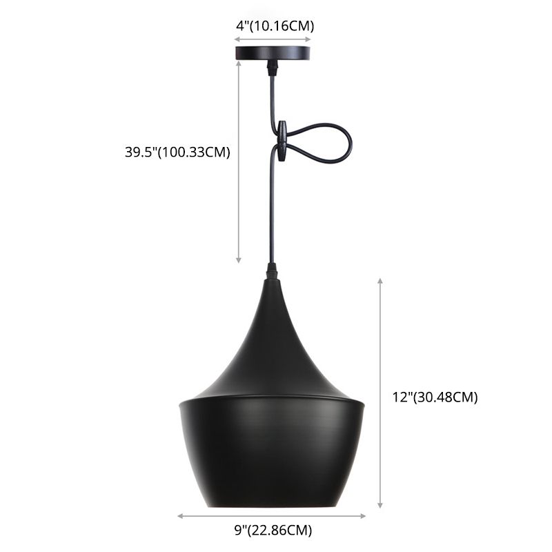 Creative Aluminum Coffee Shop Lighting Pendant Post-modern Style Metal Hanging Light with 39.3" Adjustable Suspension Wire