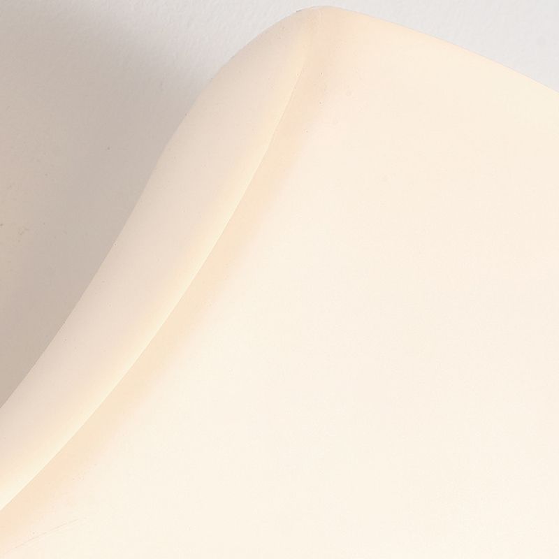 Modern Metal Wall Sconce Moon Shape Wall Light with Plastic Shade for Bedroom
