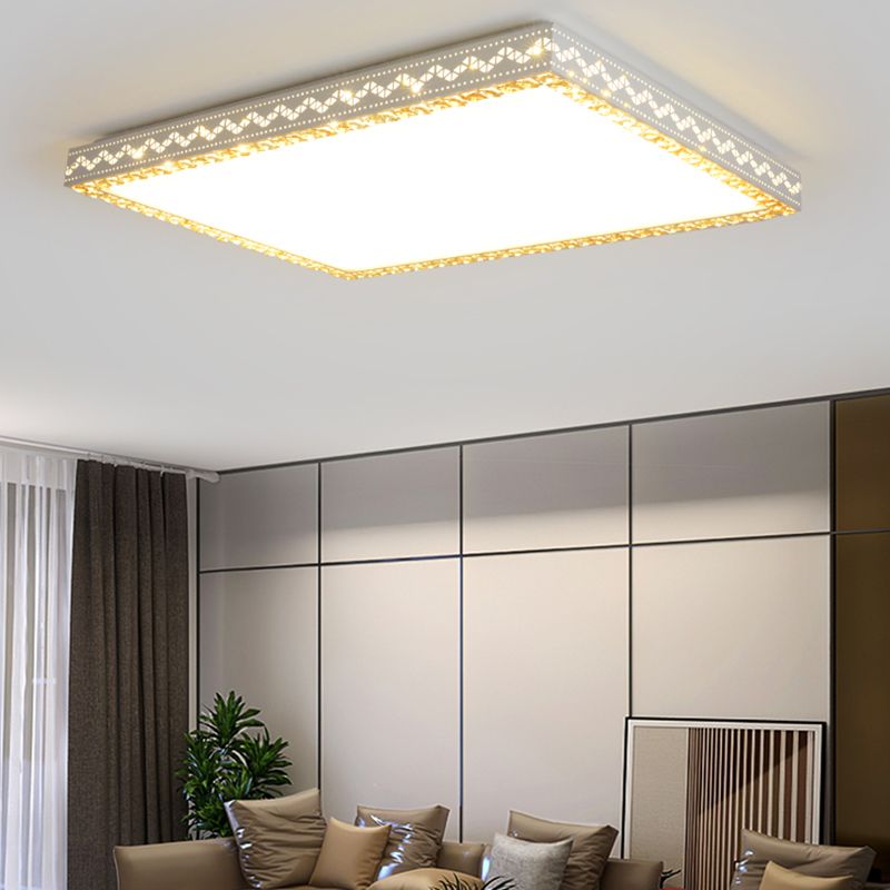 White Ceiling Light Fixture Modernism LED Flush Mount for Bedroom
