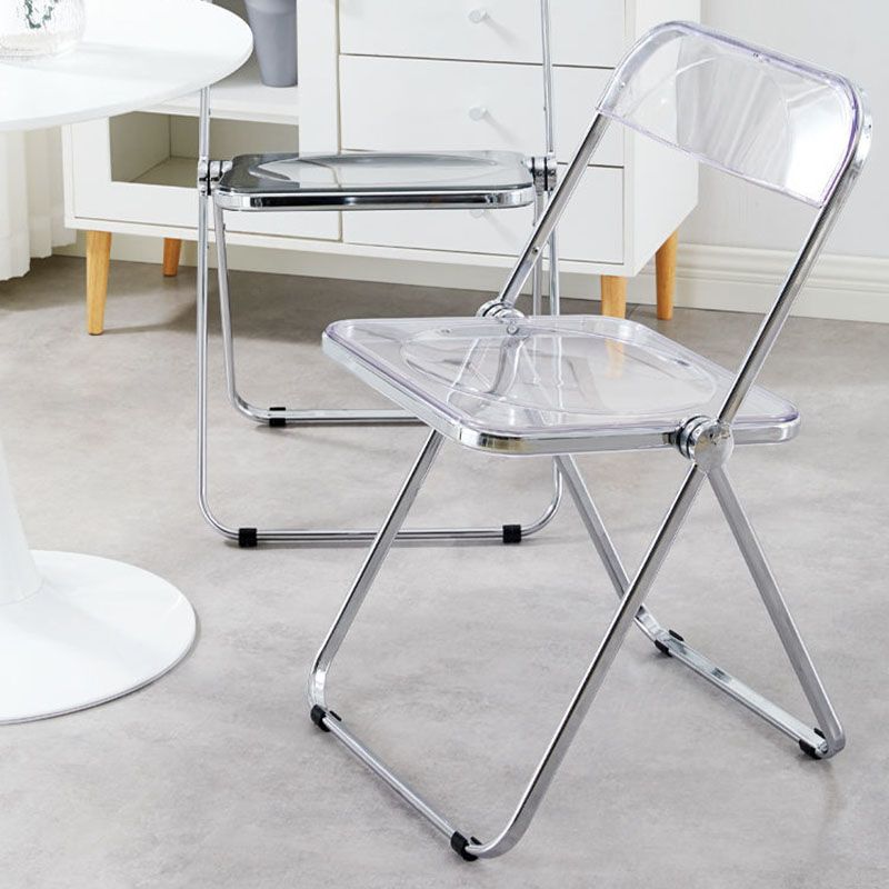 Plástico del diseño industrial que cena la silla lateral plegable de la parte posterior abierta sin brazos de la silla
